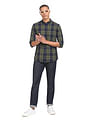 Flying Machine Button-Down Collar Plaid Check Shirt