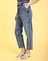 Flying Machine Women Mid Rise Acid Wash Boyfriend Slim Fit Jeans
