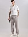 Calvin Klein Jeans Slim-Fit Solid Mid Rise Trousers