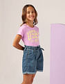 U.S. Polo Assn. Kids Girls Puff Print Relaxed Fit T-Shirt