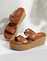 U.S. Polo Assn. Women Open Toe Elettra Wedge Sandals