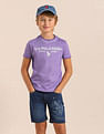 U.S. Polo Assn. Kids Boys Brand Printed Regular Fit T-Shirt