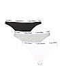 Calvin Klein Underwear Women Assorted Elasticized Waist Solid Bikini Briefs - Pack of 3