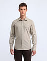 Flying Machine Slim Fit Solid Cotton Shirt