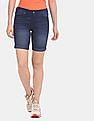 Aeropostale Blue Upturned Hem Stone Wash Denim Shorts
