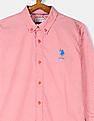 U.S. Polo Assn. Kids Boys Roll Up Sleeve Printed Shirt