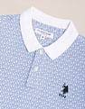 U.S. Polo Assn. Geometric Print Pique Polo Shirt