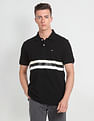 Arrow Sports Horizontal Stripe Cotton Polo Shirt