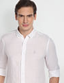 U.S. Polo Assn. Denim Co. Linen Solid Laundered Shirt