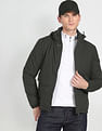 Arrow Sports Solid Hooded Jacket