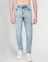 Flying Machine Acid Wash Slash Slim Tapered Fit Jeans