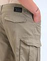 Flying Machine Relaxed Fit Solid Cargo Trousers