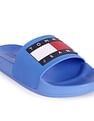 Tommy Hilfiger Women Blue Brand Printed Pool Slides