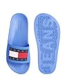 Tommy Hilfiger Women Blue Brand Printed Pool Slides