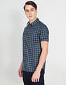 U.S. Polo Assn. Denim Co. Short Sleeve Tartan Cotton Casual Shirt