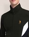 U.S. Polo Assn. High Neck Colour Blocked Sweatshirt