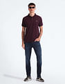 Flying Machine Mid Rise Slash Slim Tapered Jeans