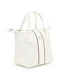 Tommy Hilfiger Solid White Nylon Handbags
