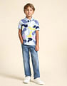 U.S. Polo Assn. Kids Boys Regular Fit Abstract Printed Polo Shirt