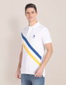 U.S. Polo Assn. Diagonal Stripe Pique Polo Shirt