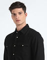 Flying Machine Patch Pocket Solid Shirt