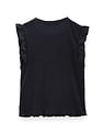 Tommy Hilfiger Kids Girls Flutter Sleeve Ribbed T-Shirt
