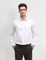 Arrow Textured Liberty Classic Regular Fit Shirt