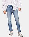 Tommy Hilfiger Men Blue Simon Skinny Fit Plush Lightly Distressed Jeans