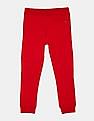 Tommy Hilfiger Kids Boys Red Drawstring Waist Brand Embroidered Essential Sweatpants