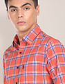 U.S. Polo Assn. Spread Collar Cotton Check Casual Shirt