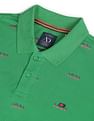 AD by Arvind Typography Print Cotton Polo Shirt