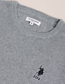 U.S. Polo Assn. Crew Neck Self Design Cotton Sweater
