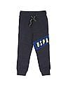 U.S. Polo Assn. Kids Drawstring Waist Heathered Track Pants