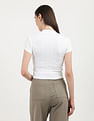 Calvin Klein Jeans Variegated Rib Half Zip Top