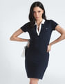 Tommy Hilfiger Contrast Collar Mini Polo Dress