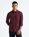 Flying Machine Geometric Print Cotton Shirt