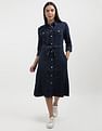 Tommy Hilfiger Belted Regular Fit Midi Dress