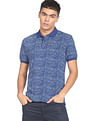 Flying Machine Typographic Print Polo Shirt