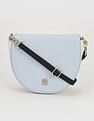 Tommy Hilfiger Solid Blue PU Sling Bags