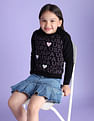 U.S. Polo Assn. Kids Girls Flip Sequence Sweater