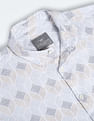 Flying Machine Geometric Print Cotton Shirt
