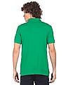 U.S. Polo Assn. Men Green Striped Short Sleeve Polo T-shirt