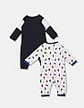 U.S. Polo Assn. Kids Baby Assorted Long Sleeve Romper - Pack Of 2