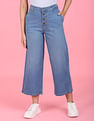 Flying Machine Women High Rise Wide Leg Cropped Jeans