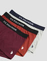 USPA Innerwear Anti Microbial Solid OET13 Trunks - Pack Of 3