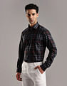 Tommy Hilfiger Checked Regular Fit Plain Woven Shirt