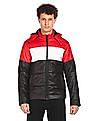 Flying Machine Hooded Long Sleeve Colour Block Jacket