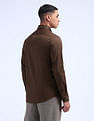 Flying Machine Solid Satin Shirt