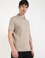 Calvin Klein Jeans Solid Regular-Fit Cotton Polo T-Shirt