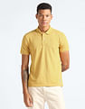 Flying Machine Pure Cotton Solid Polo Shirt